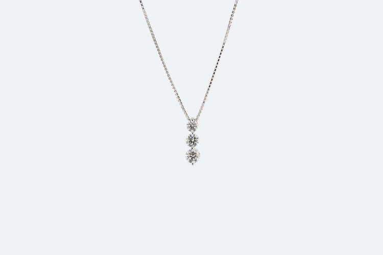 Collier Oro Bianco Collana  in oro bianco con diamanti 58 Facettes COL169