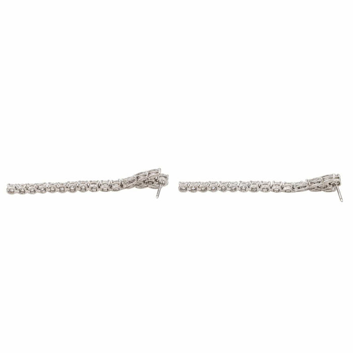 Boucles d'oreilles Pendantes Or blanc Diamant