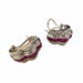 Boucles d'oreilles Boucles d'oreilles au design contemporain or jaune  diamants et rubis 58 Facettes Q250B