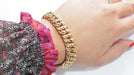 Bracelet Bracelet vintage maille américaine en or rose 58 Facettes 33051