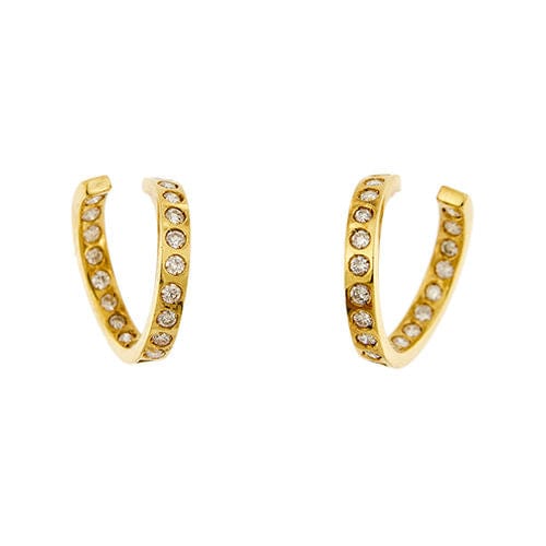 Boucles d'oreilles créoles en diamant