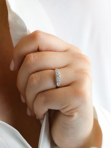 Bague 54 Bague jarretière Art Deco diamants 58 Facettes 1163.7