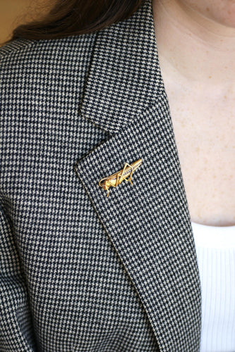 Broche Broche ancienne Criquet or jaune et diamants 58 Facettes