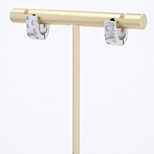 Boucles d'oreilles Boucles d'oreilles or blanc diamants modernes 58 Facettes APEB7