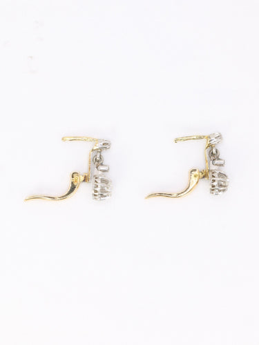 Boucles d'oreilles Dormeuses anciennes diamants coussin 0,5 carat 58 Facettes 1130.6