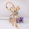 Broche Broche noeud vintage or rose et diamants 58 Facettes 25-082