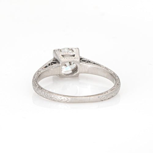 Bague Bague vintage Art Déco diamant 0,89 ct en platine 58 Facettes G14181