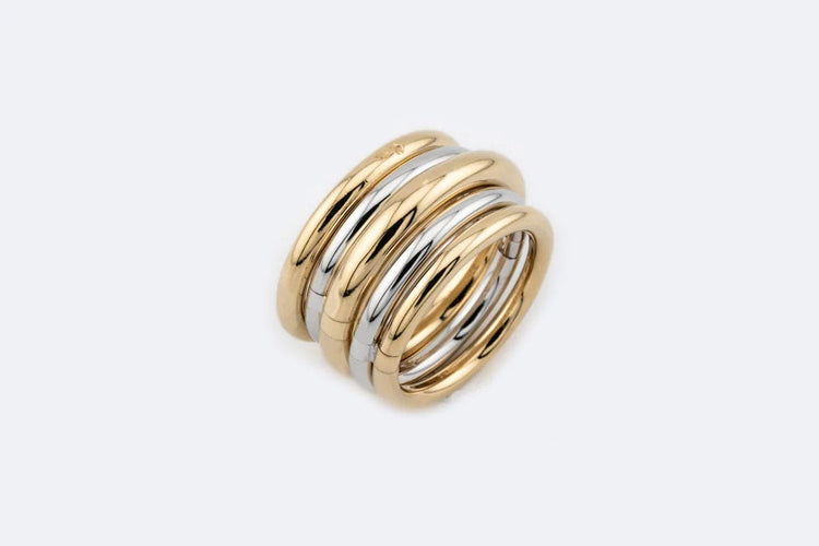 Bague Oro Giallo Bague Pomellato en or jaune et blanc 58 Facettes ANL915