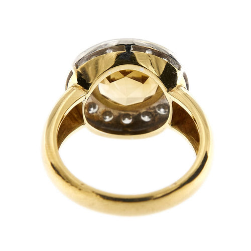 Bague 61 Bague citrine et diamants 58 Facettes 30269