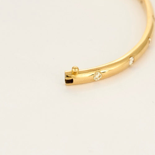 Bracelet Bracelet Jonc or jaune et diamants 58 Facettes