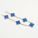 Bracelet VAN CLEEF & ARPELS -Bracelet Vintage Alhambra 5 motifs agate bleu en or blanc 58 Facettes vca-alh-wg-blu-agt-so