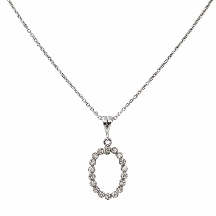 Collier Collier Chaîne + pendentif Or blanc Diamant 58 Facettes 2722615CN