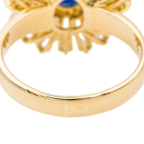 Bague Bague Pompadour Or jaune Saphir 58 Facettes 3746436RV