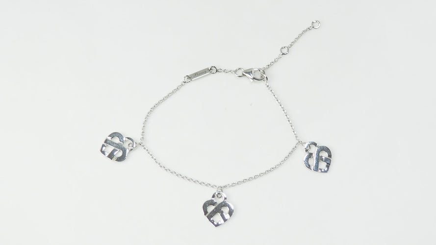 Bracelet Bracelet Poiray Coeur Entrelacé en or blanc 58 Facettes 32973