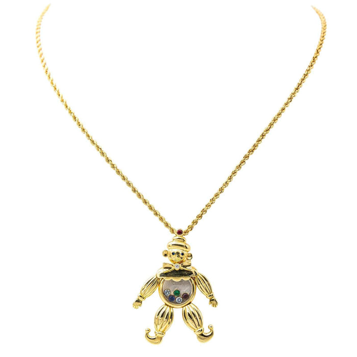 Collier Chopard Collier Happy Clown Or jaune Diamant 58 Facettes 3704298CN