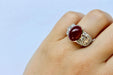 Bague 50.5 Bague Rubis Cabochon 58 Facettes