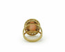 Bague Bague en or jaune avec diamants et corail 58 Facettes