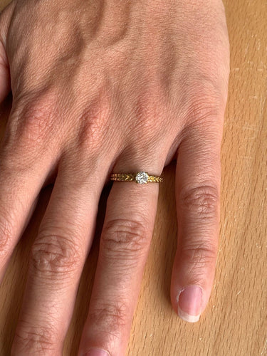 Bague 53 Bague Solitaire Or Jaune Diamant 0.30ct 58 Facettes 3022/1