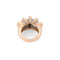 Bague Bague godronnée or rose, platine, diamants 58 Facettes 1