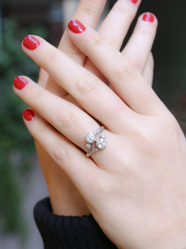 Bague 56 Bague toi et moi or diamants 58 Facettes J187