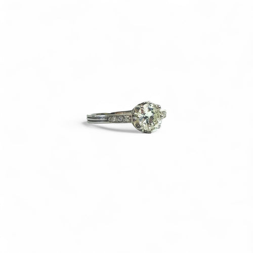 Bague 49 Bague solitaire diamant or gris 58 Facettes REF24078-241
