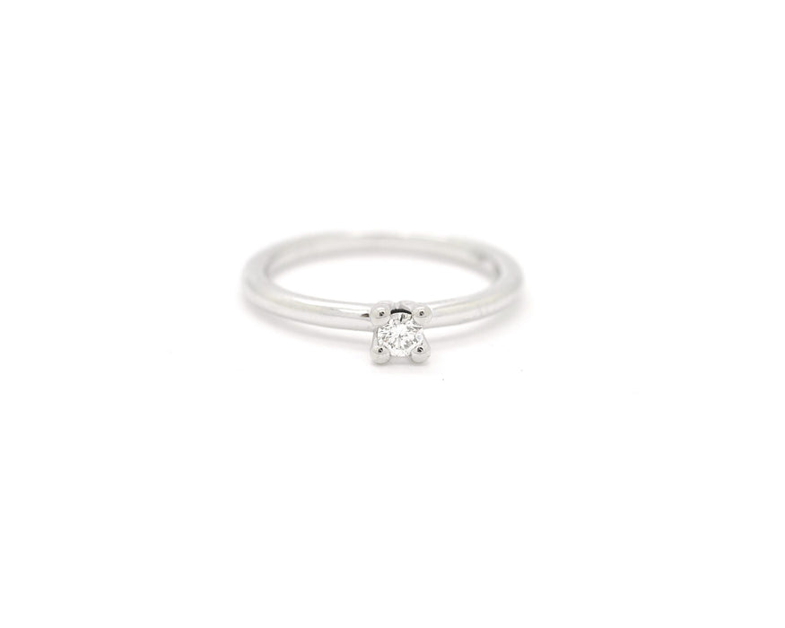 Bague Bague solitaire avec diamant de 0,12 ct 58 Facettes