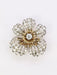 Broche Broche fleur ancienne or argent diamants taille ancienne 58 Facettes 339