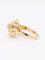 Bague 56 Bague ancienne fleur or jaune pierre blanche 58 Facettes 1CA0000012/1