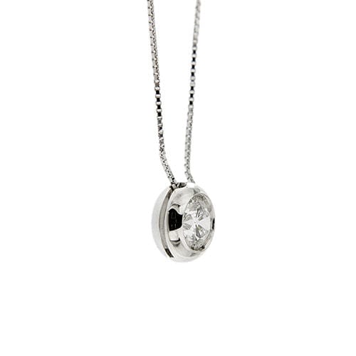 Collier Collier en or blanc avec un diamant de 0,44 ct 58 Facettes 50