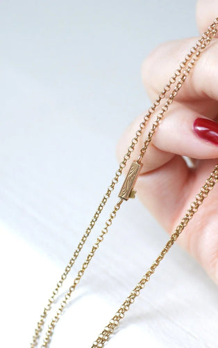 Collier Sautoir fin en or jaune 58 Facettes