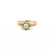 Ring 59 Solitaire Yellow Gold & Diamonds 58 Facettes