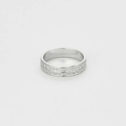 Bague 51 Bague jonc or jaune et gris 58 Facettes CHAL0168