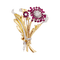 Broche Broche "Fleurs" or, diamants, saphirs roses. 58 Facettes 34200