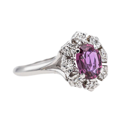 Bague 49 Bague Pompadour Or blanc Rubis 58 Facettes 3460728CN