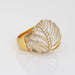 Ring 47 Fluted Ring Rock Crystal Diamond Dome Cocktail Vintage Gold 58 Facettes G11967