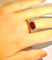 Bague 58 Bague en or jaune 18 carats, rubis 2,25 carats et 10 diamants 58 Facettes AB412