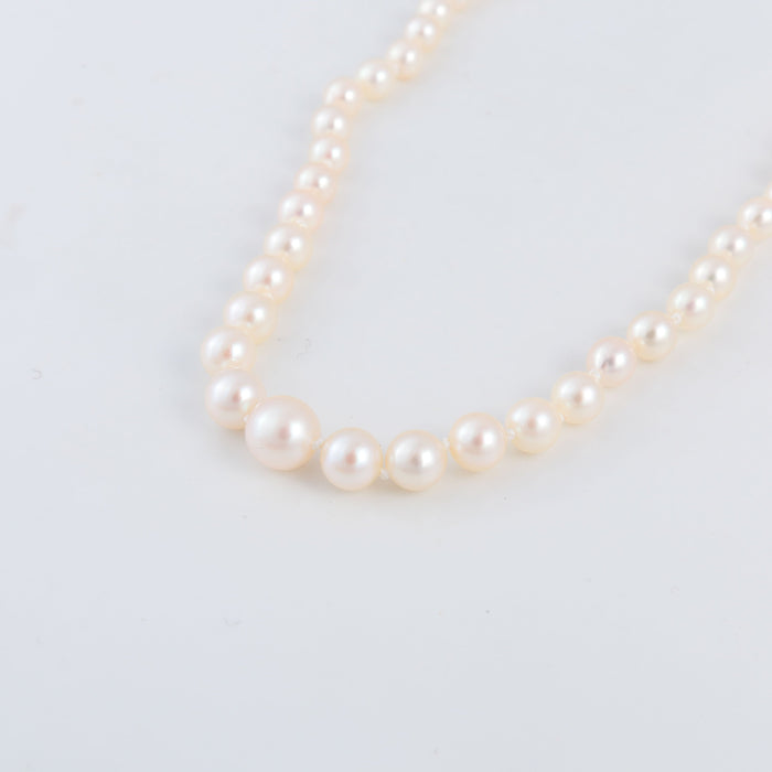 Collier de perles de culture fermoir XIXème