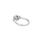 Bague 53 Solitaire trilogie or blanc, diamant princesse 1,50 carat. 58 Facettes