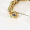 Bracelet moderniste en or jaune, chrysoprase et lapis-lazuli