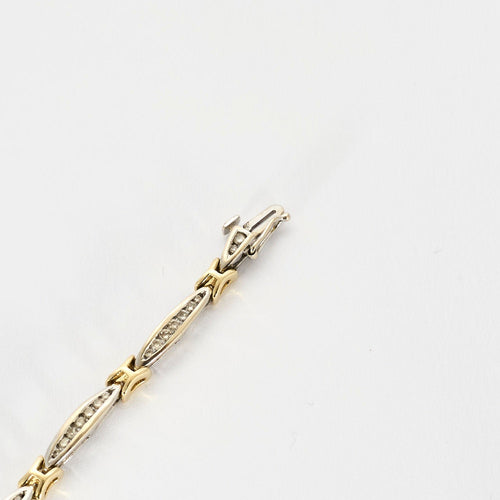 Bracelet Bracelet or blanc et jaune, diamants 58 Facettes GU199