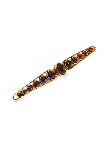 Broche Broche Art Déco or jaune et grenats 58 Facettes