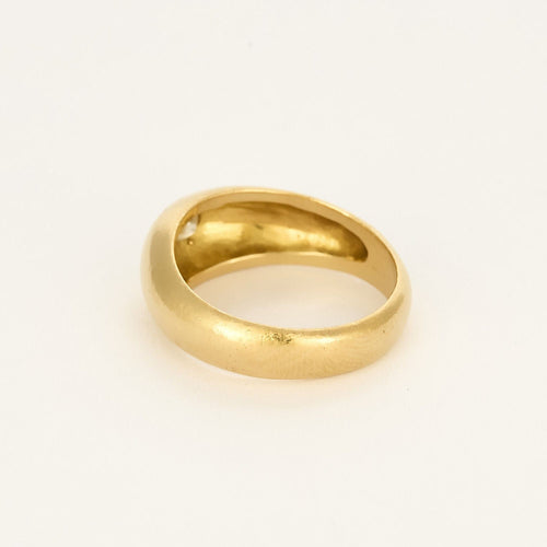 Bague jonc en or jaune et diamant