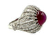 Bague Bague Art-Déco ornée d'un rubis birman naturel étoilé et de diamants 58 Facettes