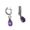 Boucles d’oreilles démontables en or blanc 18k et améthystes