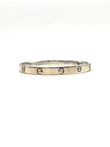 Bracelet Cartier - Bracelet Love Classique en or gris 18k (T. 19) 58 Facettes