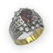 Bague Bague deux ors tourmaline et 50 diamants 58 Facettes 149051460