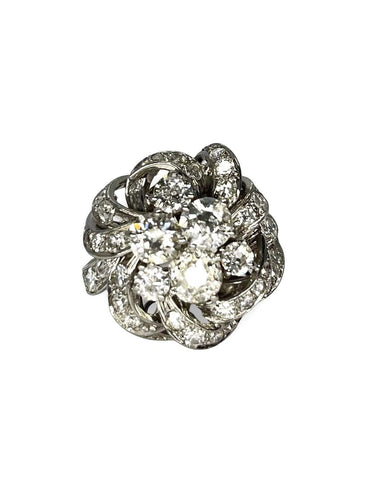 Bague 50 Bague ancienne or et platine diamants 2,90 ct 58 Facettes 67201