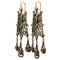 Boucles d'oreilles Boucles d'oreilles catalanes anciennes en or, diamants et émeraudes 58 Facettes 7686