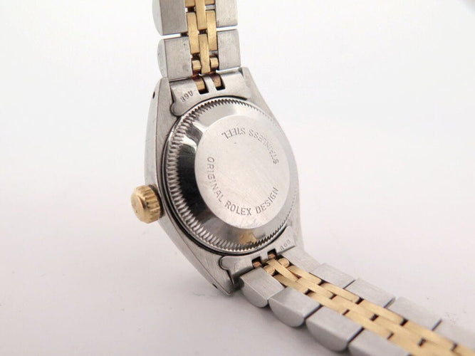 Montre vintage montre ROLEX lady date jubile 6917 26 mm en or & acier automatique 58 Facettes 268181