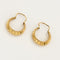 Boucles d'oreilles Créoles anciennes ciselés en or jaune. 58 Facettes
